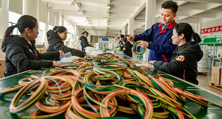 大圣塑料光纤成品车间