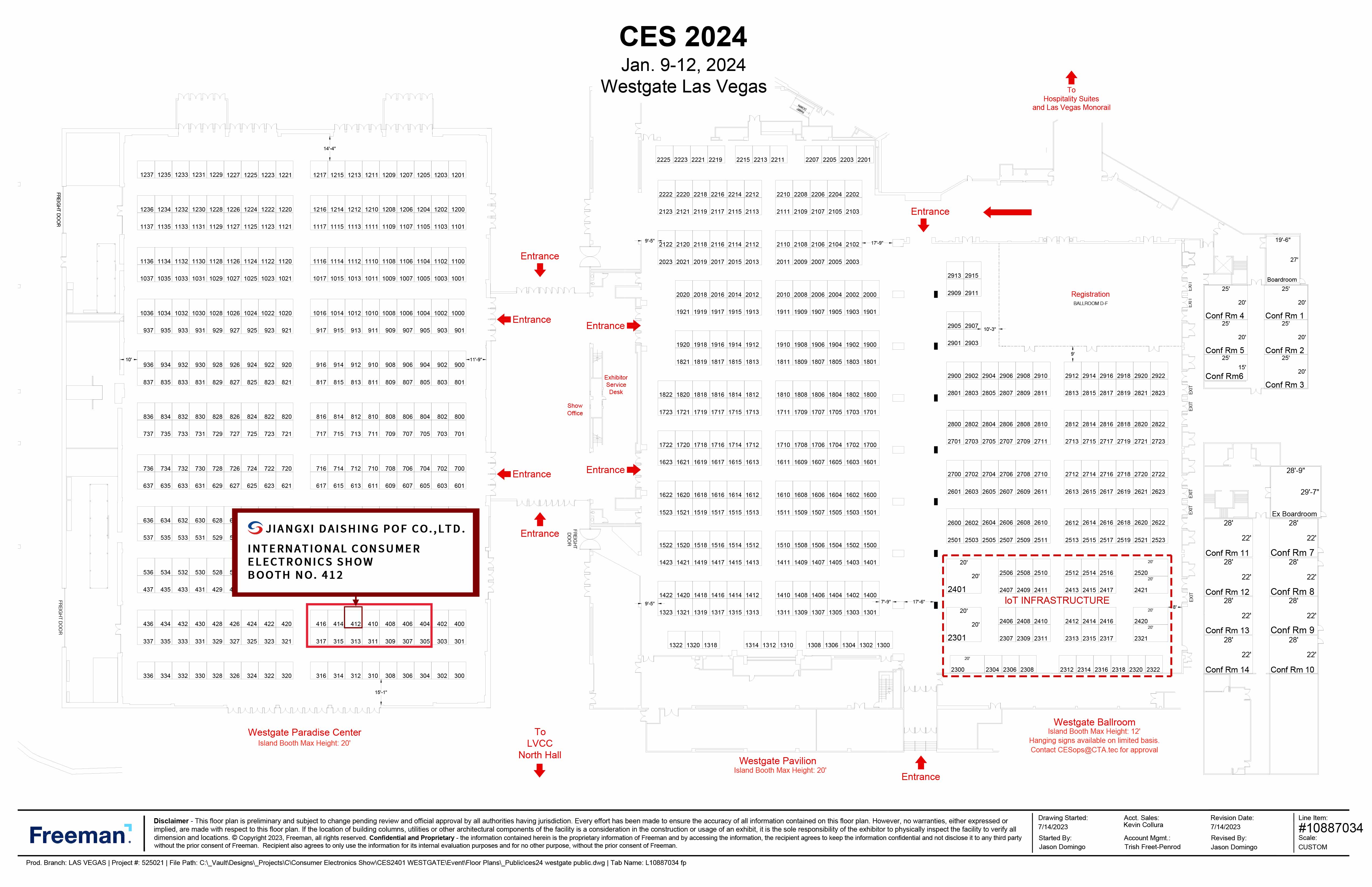 ces24 westgate space selection